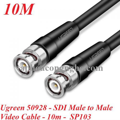 Ugreen 50928 10M màu Đen Cáp 2 đầu SDI cho máy quay + Camera cao cấp SP103 30050928
